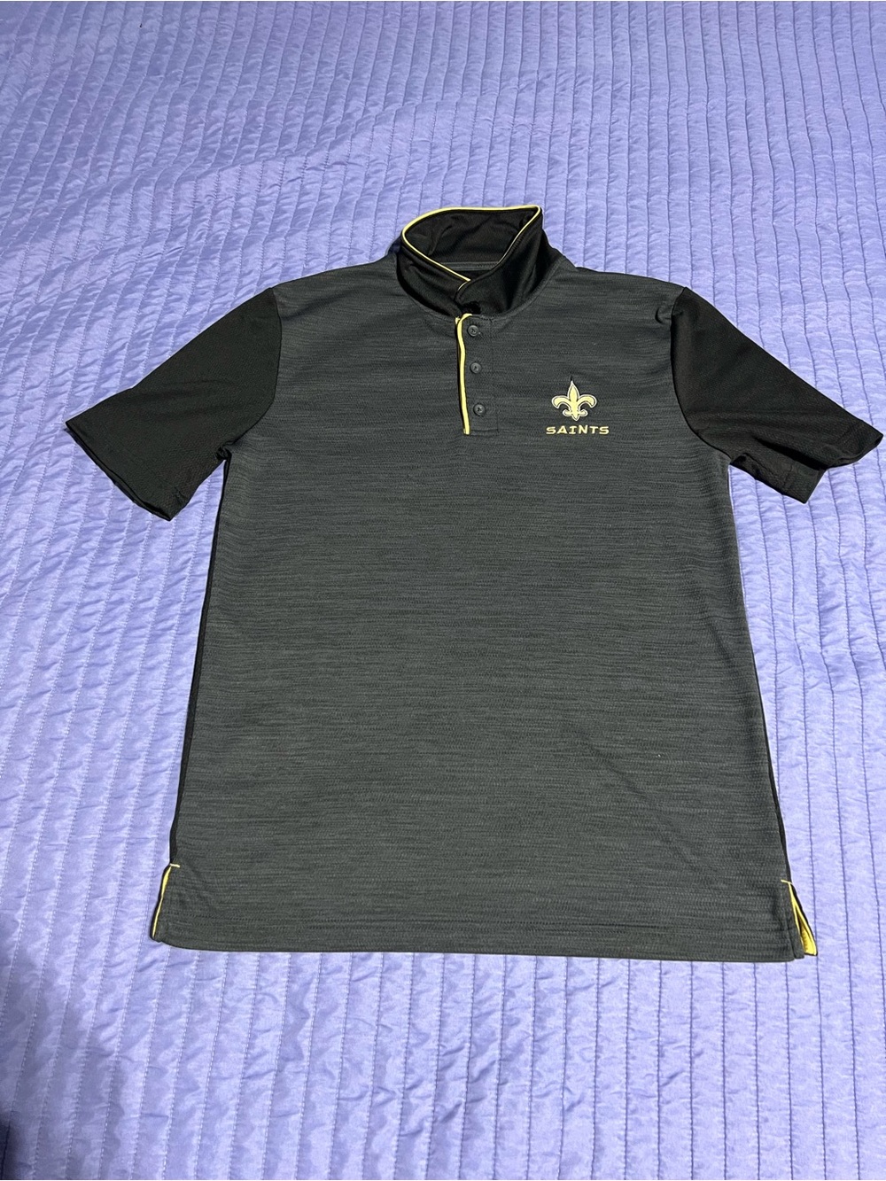 NFL Black and Gold Men’s Saints Polo M size